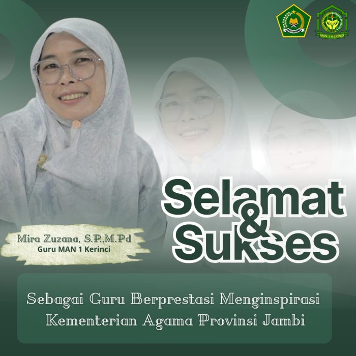 Prestasi Membanggakan! Guru MAN 1 Kerinci Jadi Inspirasi Kementerian Agama Provinsi Jambi Prestasi Membanggakan! Guru MAN 1 Kerinci Jadi Inspirasi Kementerian Agama Provinsi Jambi