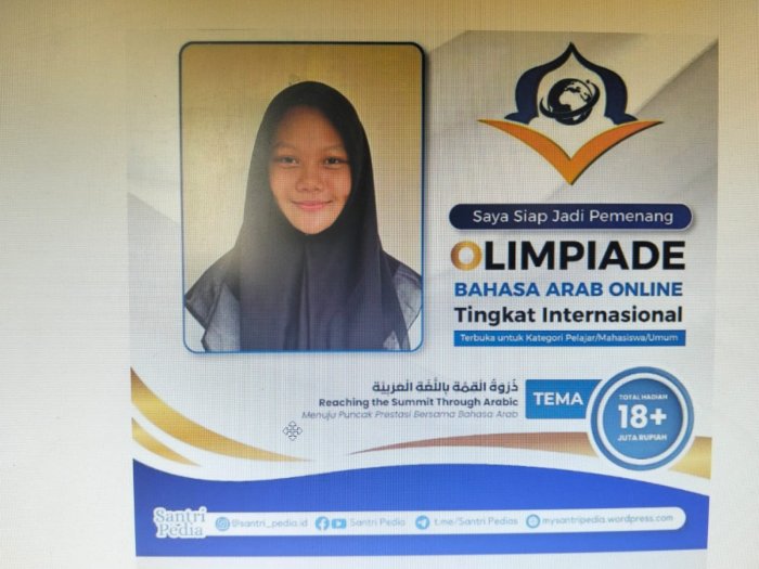 Kebanggaan MIN 3 Tebo: Niken Febi Larasati Siap Bertanding di Olimpiade Bahasa Arab Tingkat Internasional Kebanggaan MIN 3 Tebo: Niken Febi Larasati Siap Bertanding di Olimpiade Bahasa Arab Tingkat Internasional