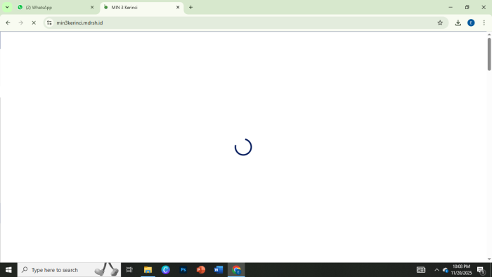 Website MIN 3 Kerinci Telah Berhasil Diperbarui Kendala Akses, Akibat Sinyal Website MIN 3 Kerinci Telah Berhasil Diperbarui Kendala Akses, Akibat Sinyal