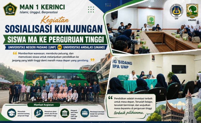 MAN 1 Kerinci Buka Wawasan Siswa melalui Kunjungan Edukasi ke UNP dan UNAND MAN 1 Kerinci Buka Wawasan Siswa melalui Kunjungan Edukasi ke UNP dan UNAND