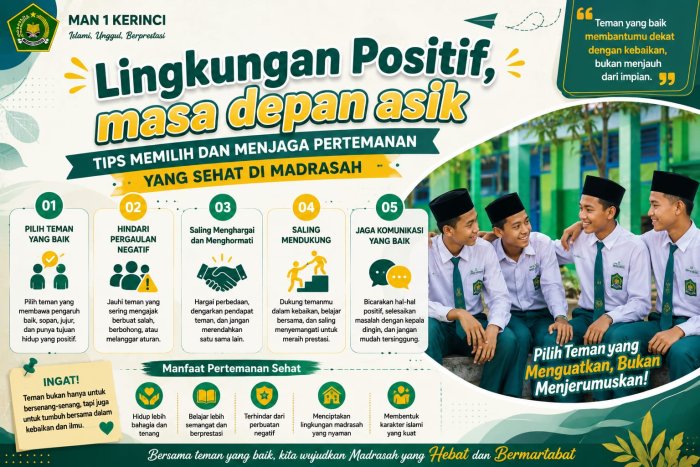 Lingkungan Positif, Masa Depan Asik: Tips Memilih dan Menjaga Pertemanan yang Sehat di Madrasah