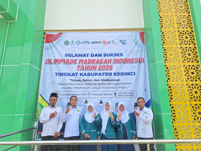 Berjalan Lancar, 3 Peserta OMI Mapel IPA MTsN 4 Kerinci Tuntaskan Sesi Ketiga Olimpiade Madrasah Indonesia 2026 Berjalan Lancar, 3 Peserta OMI Mapel IPA MTsN 4 Kerinci Tuntaskan Sesi Ketiga Olimpiade Madrasah Indonesia 2026