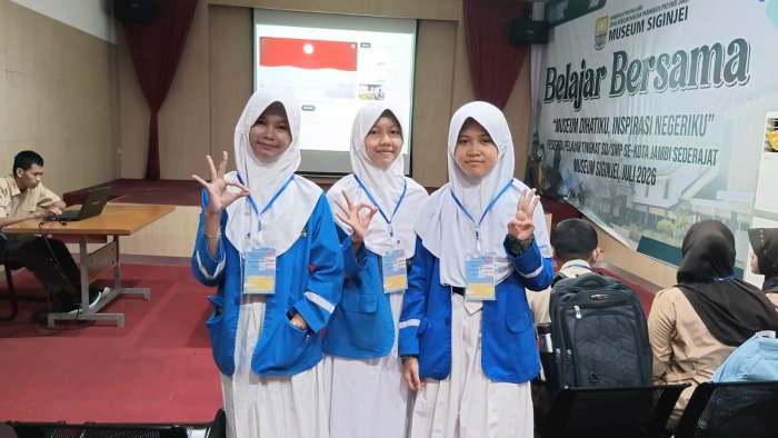 Menelusuri Jejak Sejarah Jambi, Delegasi MTsN 3 Kota Jambi Ikuti Belajar Bersama di Museum Siginjai