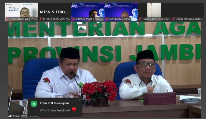 Kepala MTsN 5 Tebo dan Pengelola Website Ikuti Bimtek Website Madrasah, PTP Corner, dan Aplikasi LIGAT