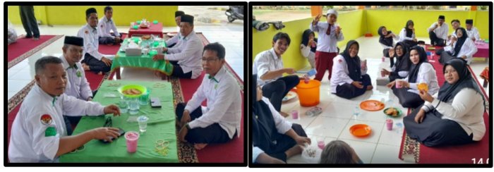 Kebersamaan Hangat Pasca PKKM: Tim Penilai, Guru, dan Karyawan MTsN 1 Tebo Santap Siang Bersama