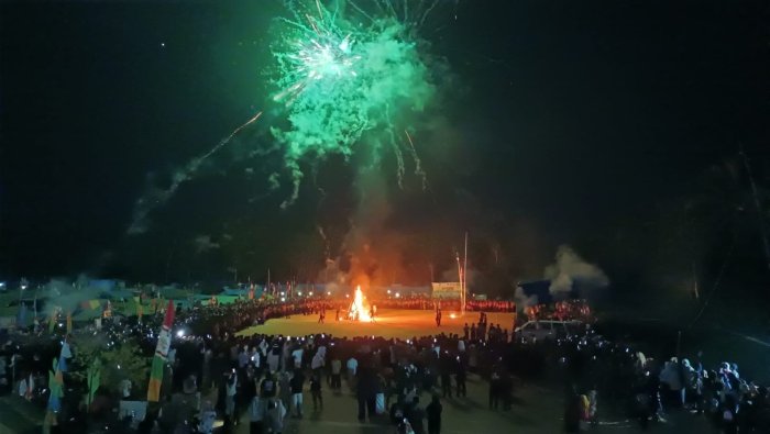 Api Unggun Hangatkan Malam Jambore, Kontingen MIN 4 Tebo Hadir Lengkap