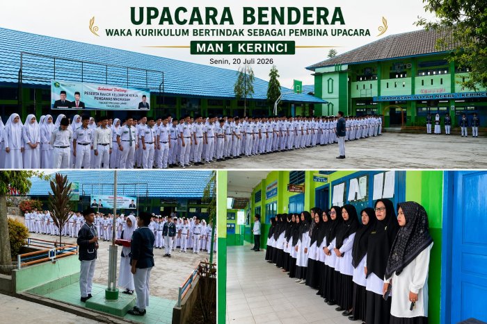 Upacara Bendera MAN 1 Kerinci Berlangsung Khidmat, Waka Kurikulum Ajak Siswa Tingkatkan Disiplin dan Prestasi