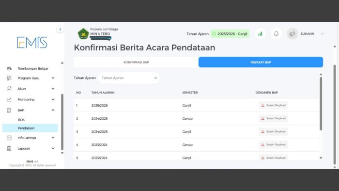 Pengelolaan Administrasi MIN 4 Tebo Tahun 2025 Tuntas Tanpa Kendala