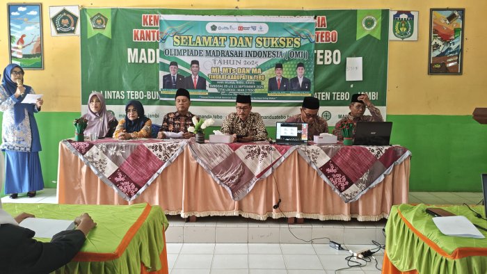 Olimpiade Madrasah Indonesia Tingkat Kabupaten Tebo Tahun 2025 ditutup Kepala Kantor Kementerian Agama Kabupaten Tebo