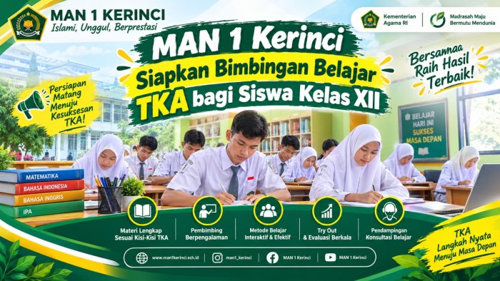 MAN 1 Kerinci Gelar Bimbel TKA untuk Siswa Kelas XII