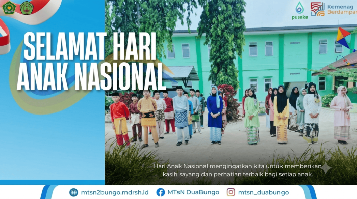 Peringati Hari Anak Nasional, MTsN 2 Bungo Tegaskan Komitmen Berikan Kasih Sayang dan Perhatian Terbaik Bagi Siswa